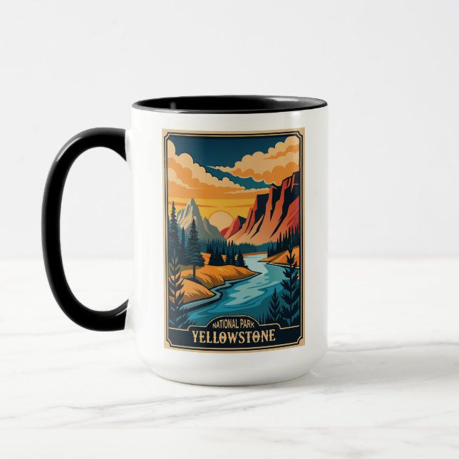 Taza Parque nacional Retro Yellowstone (Izquierda)