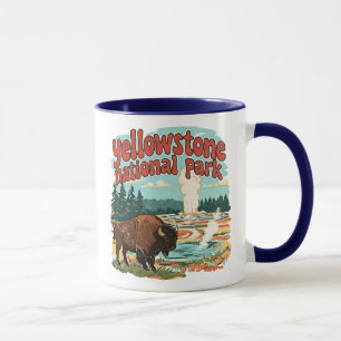 Taza Parque Nacional Yellowstone Geyser Fuente termal 
