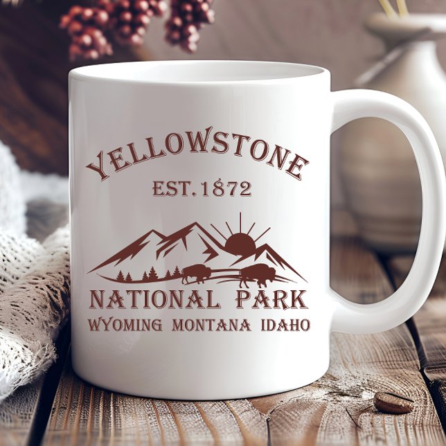 Taza Parque Nacional Yellowstone Vintage (Subido por el creador)