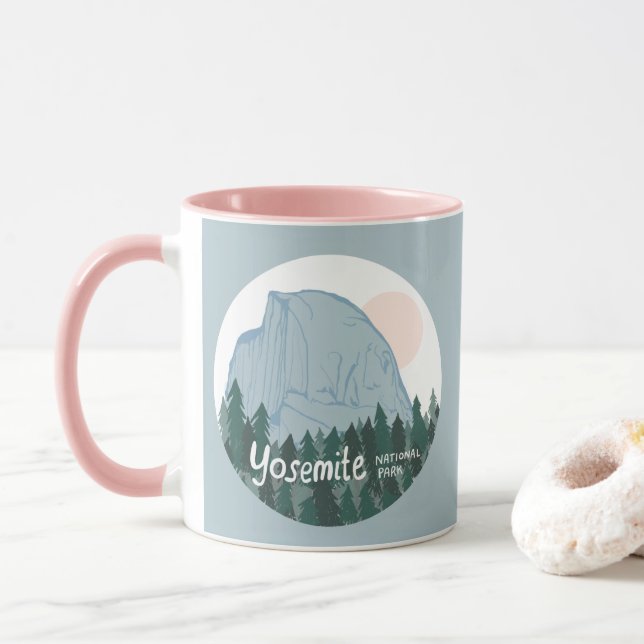 Taza Parque nacional Yosemite Half Dome Blue (Con donut)