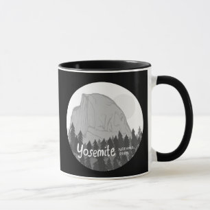 Taza Parque Nacional Yosemite mitad domo blanco negro