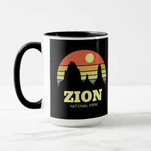 Taza Parque Nacional Zion moderno suroeste de Utah negr