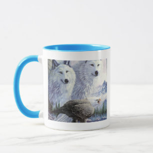 Taza Parque Oficina Negocios Arte Animales Águila Lobo