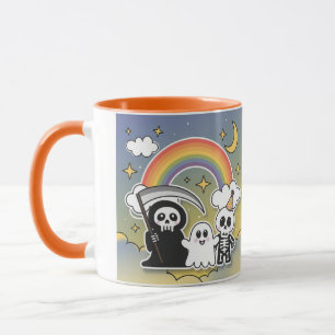Taza Parrilla brillante arcoiris y amigos