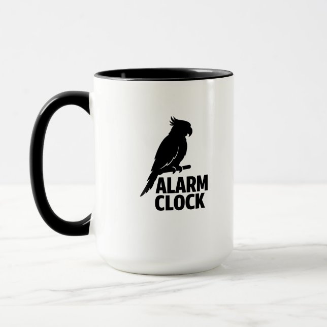 Taza Parrot Alarm Clock Funny Pet Owner Mug (Izquierda)