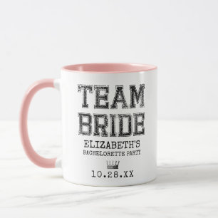 Taza Partido de la bachillerato de la novia del equipo 