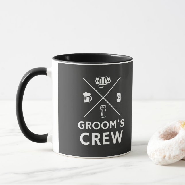Taza Partido de solteros Groomsmen de Groom (Con donut)