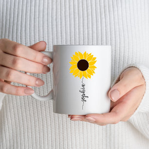 Taza Partido del Cumpleaños del Girasol Regalo a sus Ch