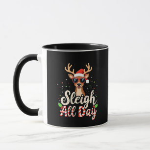 Taza Pasar el día en trineo Amantes divertidos de renos