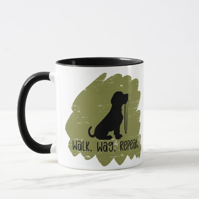 Taza Paseador de Perros Divertido  (Izquierda)