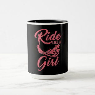 Taza Paseo Como Un Regalo Funny De Motocicleta Chica