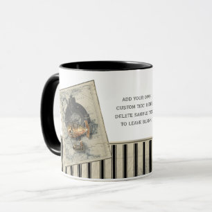Taza Paseo del globo dirigible de Steampunk