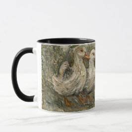 Taza Paseo matutino granja caprichosa pato día lluvioso