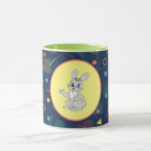 Taza Pastel de Conejo Feliz - Conejo Cerámico Lind