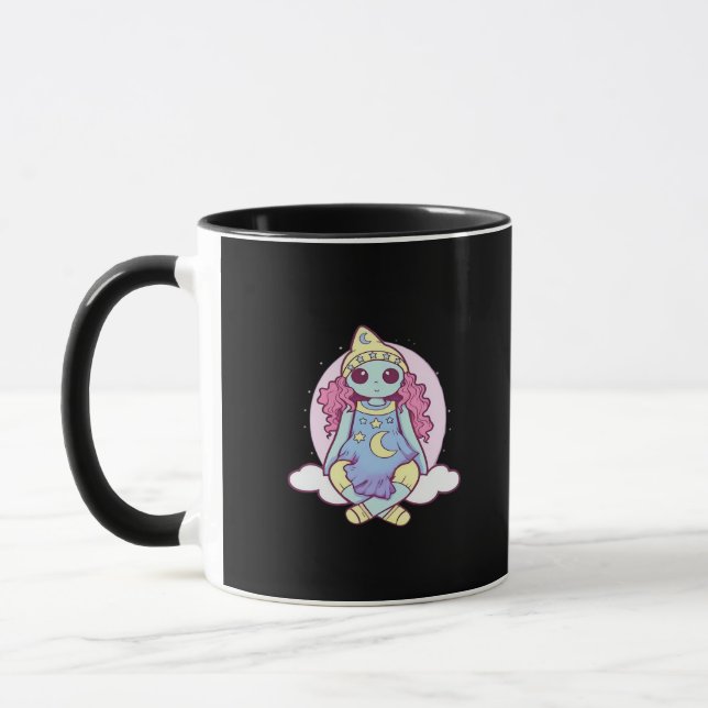 Taza Pastel Gótico Whimsigoth Clown Ragdoll (Izquierda)