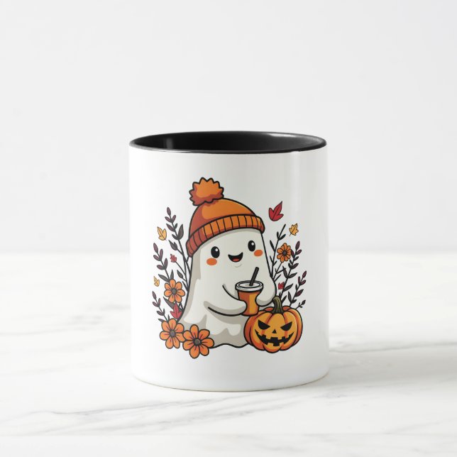 Taza Pastel Otoño Kawaii Ghost Fall Spkin (Centro)