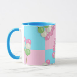 Taza Pastel rosa azul revisado Dango Mug