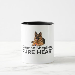 Taza Pastor Alemán Corazón Puro – Regalo de Perro