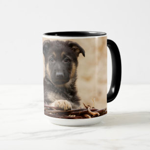 Taza Pastor alemán en cesta
