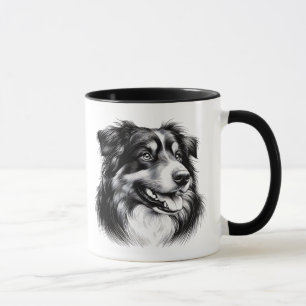 Taza Pastor australiano dibujante