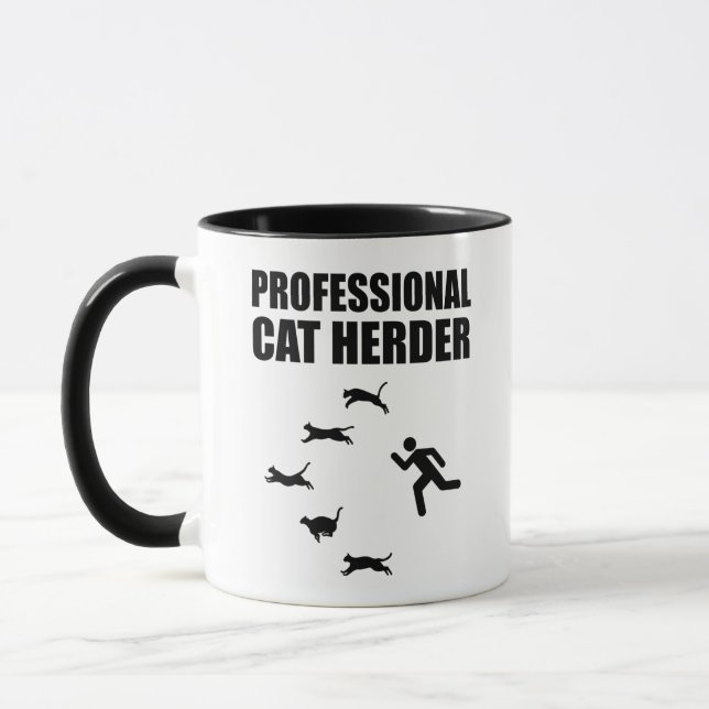 Taza Pastor de Gatos Profesionales Graciosos Pastores d (Izquierda)