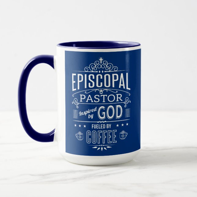 Taza Pastor episcopal, inspirado por Dios y el Café (Izquierda)