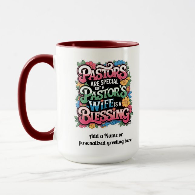 Taza ✝️ Pastores Mujer Apreciación Regalo Bendición Per (Izquierda)
