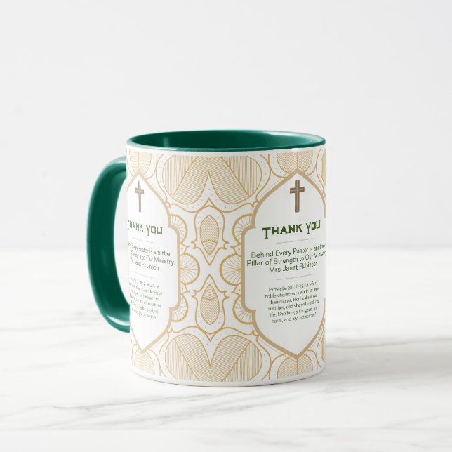 Taza ✝️ Pastor's Wife Wives regalo de agradecimiento (Anverso izquierdo)
