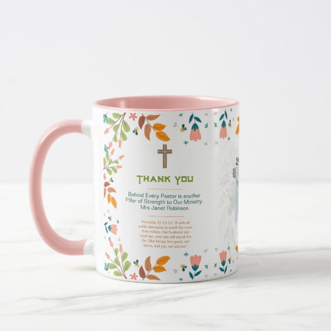 Taza ✝️ Pastor's Wife Wives regalo de agradecimiento (Izquierda)