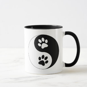 Taza Patas del perro de Yin Yang