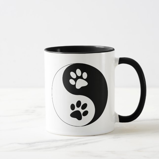 Taza Patas del perro de Yin Yang (Derecha)