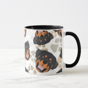 Taza Patas Rottweiler del perro del modelo