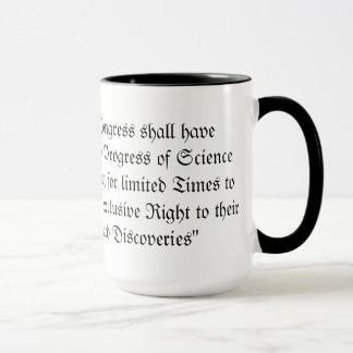 Taza Patente y cláusula de Copyright (constitución de