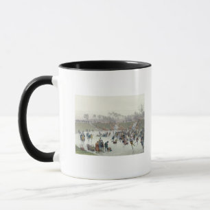 Taza Patinadores en el lago en el Bois de Boulogne