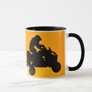 Taza patios. puesta del sol anaranjada