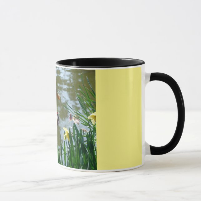 Taza Pato Blanco En La Mug De Daffodils (Derecha)