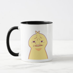 Taza pato con expresión extraña