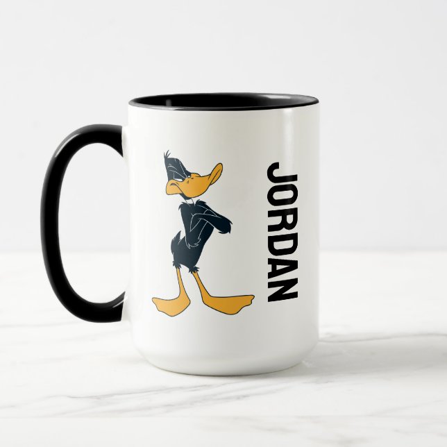 Taza Pato DAFFY™ con los brazos cruzados | Añadir su no (Izquierda)