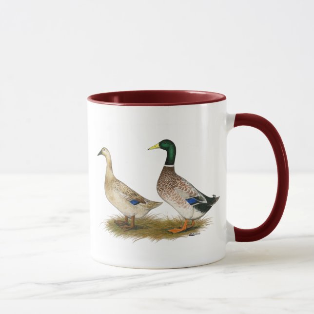 Taza Patos:  Harlequin de plata Galés (Derecha)
