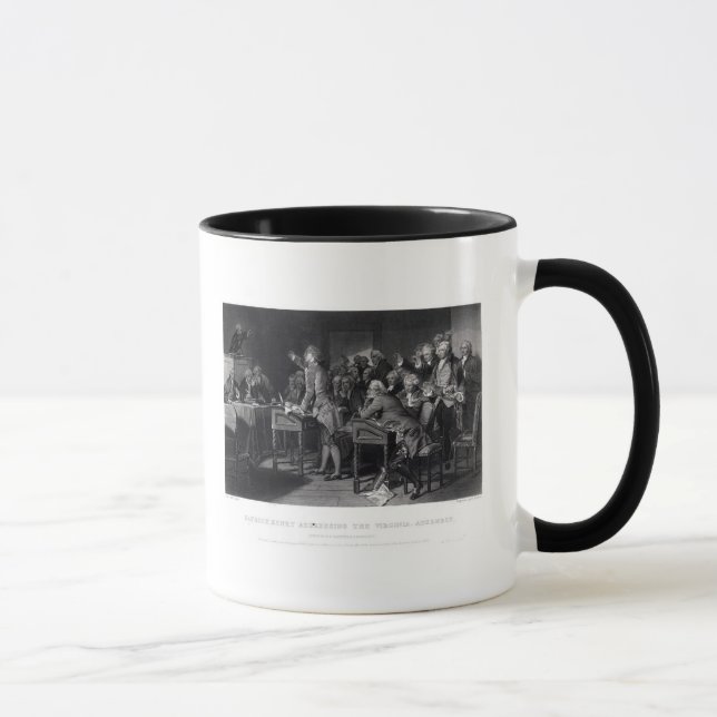Taza Patrick Henry que se dirige a la asamblea de (Derecha)