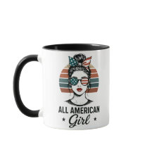 Taza Patriótica Chica Totalmente Americana