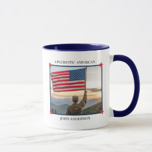 Taza Patriótica de Foto Personalizada