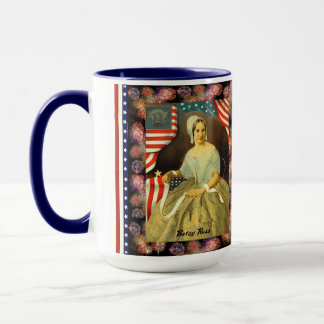 Taza patriótica de la bandera de Betsy Ross