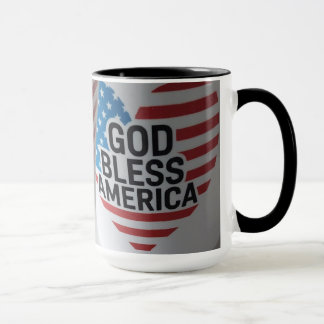 Taza patriótica Dios Bendiga América