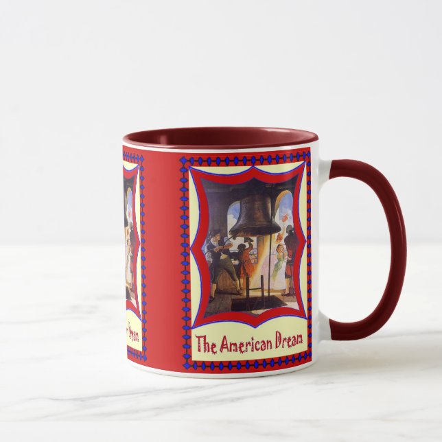 Taza Patriótico americano, campana de libertad (Derecha)