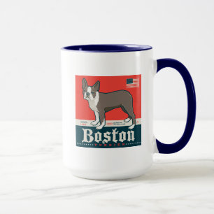 Taza Patriótico   Boston Terrier