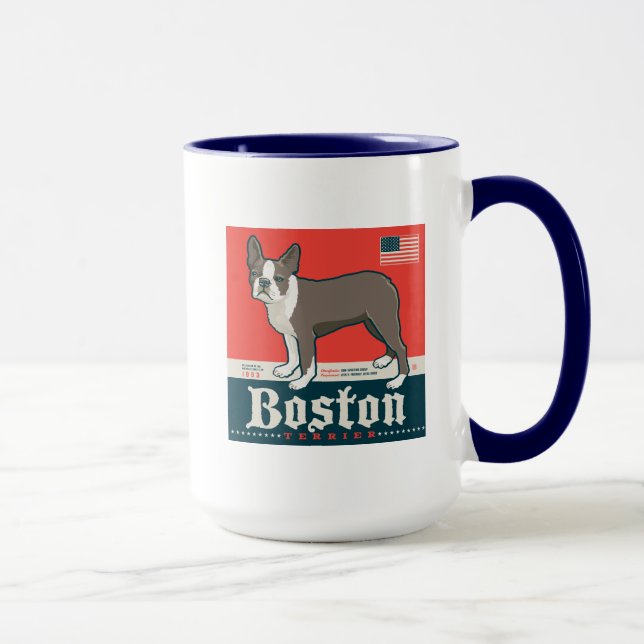 Taza Patriótico | Boston Terrier (Derecha)