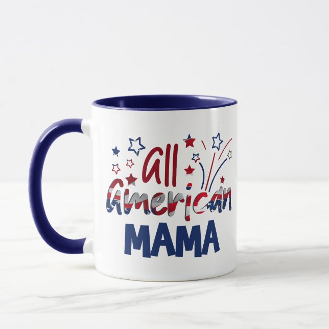 Taza Patriótico de los Estados Unidos, bandera de los E (Izquierda)