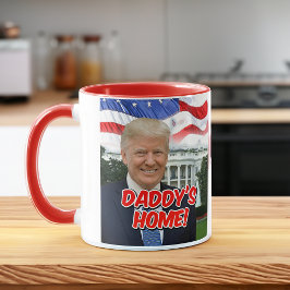 Taza Patriótico del presidente del hogar de papá Donald
