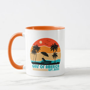 Taza Patriótico estadounidense vintage del Golfo de Est